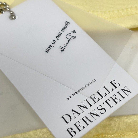 WE WORE WHAT DANIELLE BERNSTEIN Women’s Pull On Bra Top Yellow Buttermil… - Picture 7 of 9